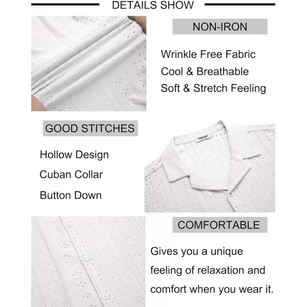 COOFANDY Mens Beach Shirt Short Sleeve Button Down Shirts Casual Cuban Collared Summer Vacation Tropical Shirts