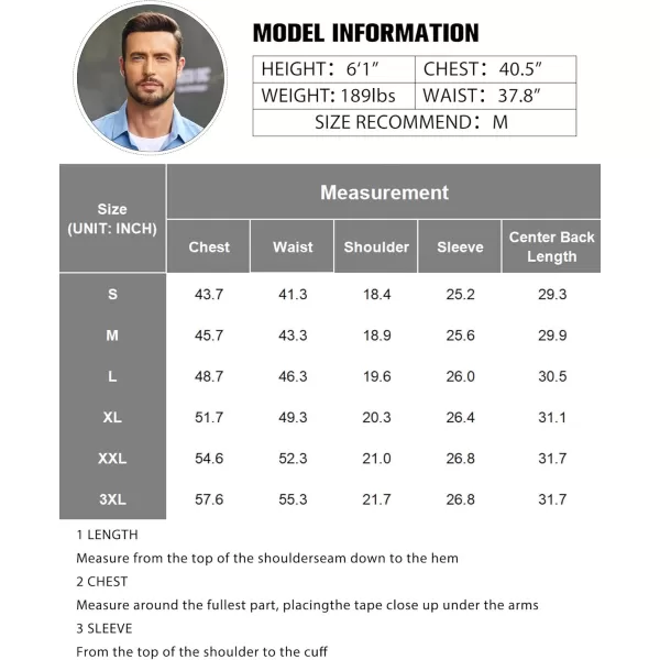 COOFANDY Mens Casual Button Down Shirts Long Sleeve Wrinkle-Free Shirt Lightweight Shirt Jacket