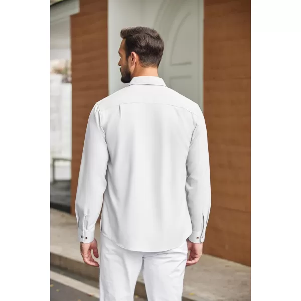 COOFANDY Mens Casual Button Down Shirts Long Sleeve Wrinkle-Free Shirt Lightweight Shirt Jacket