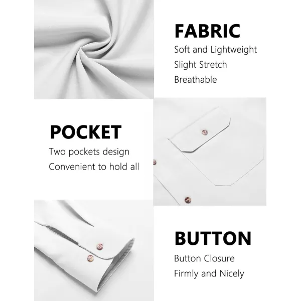 COOFANDY Mens Casual Button Down Shirts Long Sleeve Wrinkle-Free Shirt Lightweight Shirt Jacket