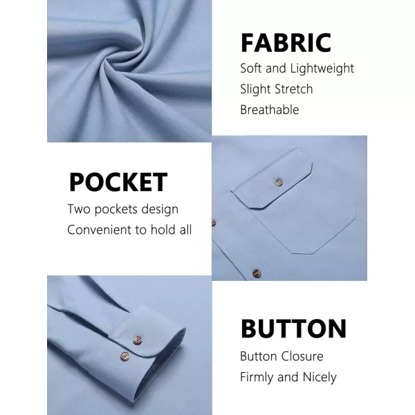 COOFANDY Mens Casual Button Down Shirts Long Sleeve Wrinkle-Free Shirt Lightweight Shirt Jacket