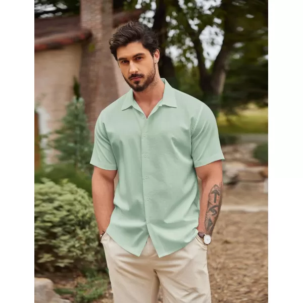 COOFANDY Men's Casual Button Down Shirts Short Sleeve Wrinkle-Free Summer Beach Wear
