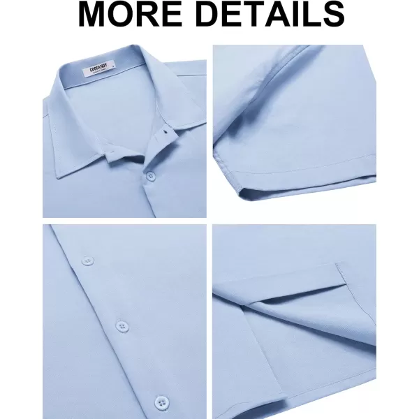 COOFANDY Men's Casual Button Down Shirts Short Sleeve Wrinkle-Free Summer Beach Wear
