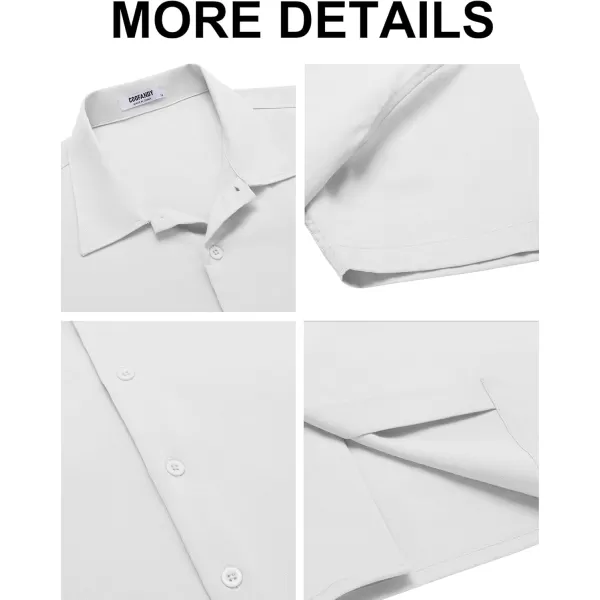COOFANDY Men's Casual Button Down Shirts Short Sleeve Wrinkle-Free Summer Beach Wear