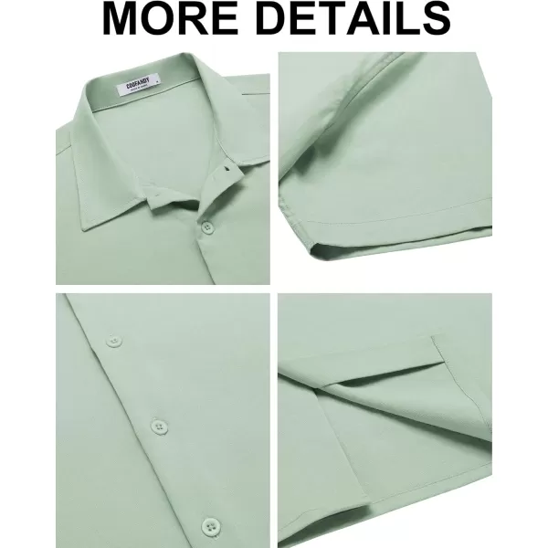 COOFANDY Men's Casual Button Down Shirts Short Sleeve Wrinkle-Free Summer Beach Wear