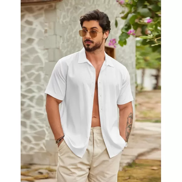 COOFANDY Men's Casual Button Down Shirts Short Sleeve Wrinkle-Free Summer Beach Wear