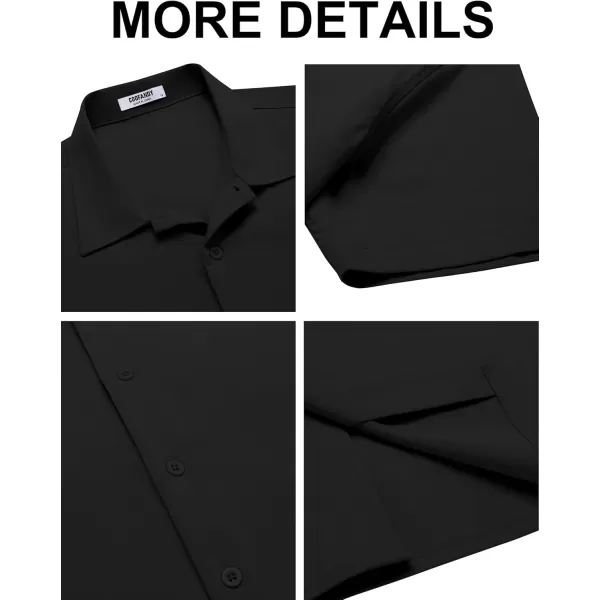 COOFANDY Men's Casual Button Down Shirts Short Sleeve Wrinkle-Free Summer Beach Wear