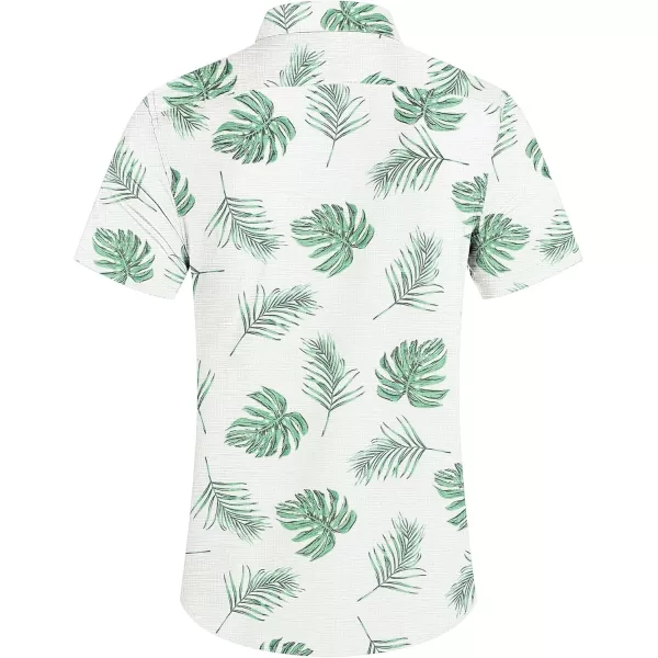COOFANDY Men's Casual Linen Shirts Short Sleeve Button Down Shirt Summer Beach Tops