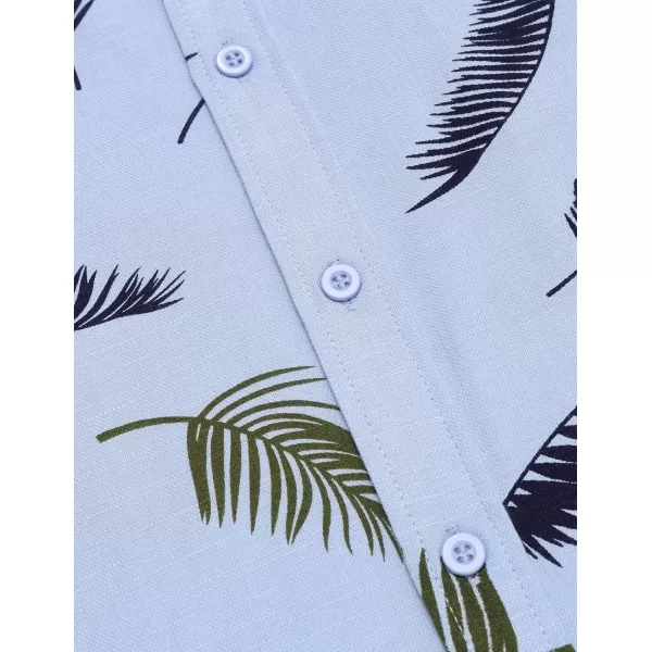 COOFANDY Men's Casual Linen Shirts Short Sleeve Button Down Shirt Summer Beach Tops