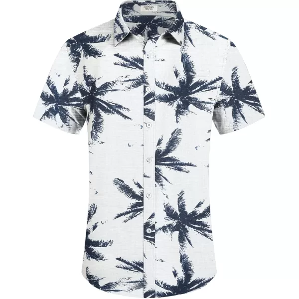 COOFANDY Men's Casual Linen Shirts Short Sleeve Button Down Shirt Summer Beach Tops