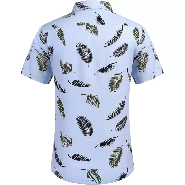 COOFANDY Men's Casual Linen Shirts Short Sleeve Button Down Shirt Summer Beach Tops