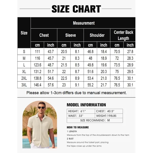 COOFANDY Men's Casual Shirts Short Sleeve Button Down Shirt for Men Wedding Beach Fashion Shirt