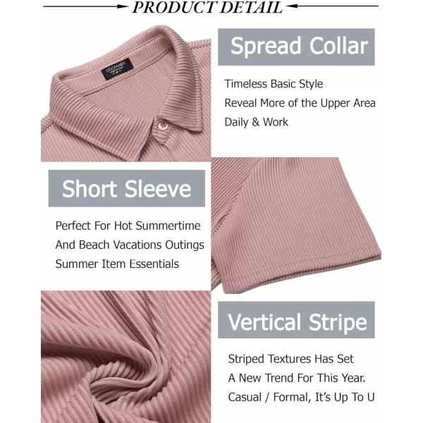 COOFANDY Men's Casual Shirts Short Sleeve Button Down Shirt for Men Wedding Beach Fashion Shirt