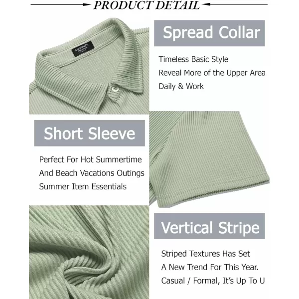 COOFANDY Men's Casual Shirts Short Sleeve Button Down Shirt for Men Wedding Beach Fashion Shirt