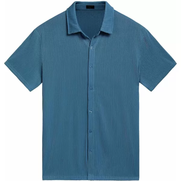COOFANDY Men's Casual Shirts Short Sleeve Button Down Shirt for Men Wedding Beach Fashion Shirt