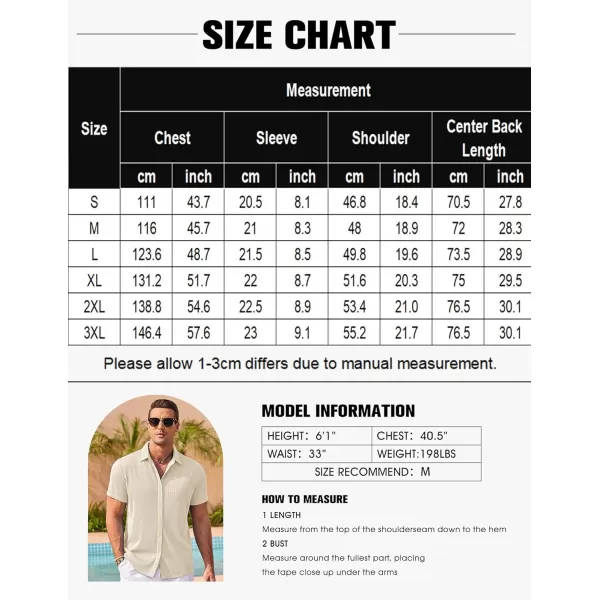 COOFANDY Men's Casual Shirts Short Sleeve Button Down Shirt for Men Wedding Beach Fashion Shirt