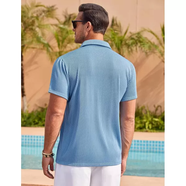 COOFANDY Men's Casual Shirts Short Sleeve Button Down Shirt for Men Wedding Beach Fashion Shirt