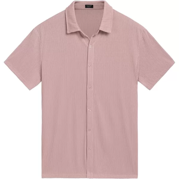 COOFANDY Men's Casual Shirts Short Sleeve Button Down Shirt for Men Wedding Beach Fashion Shirt