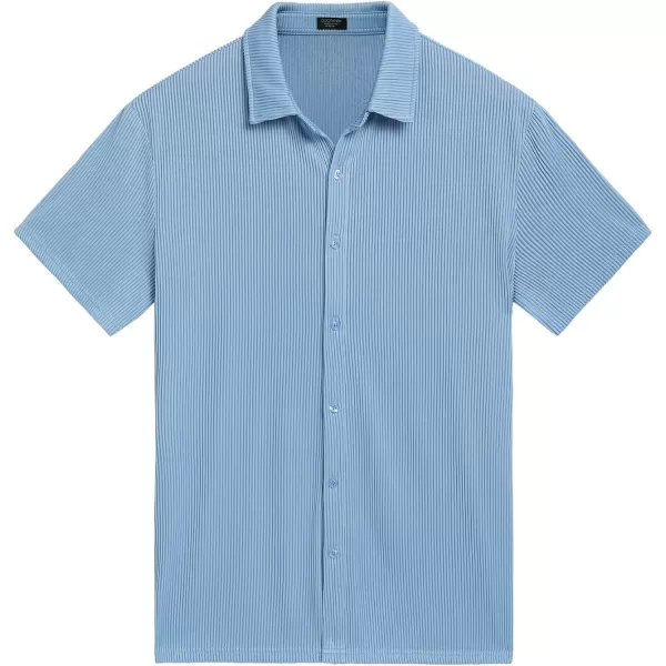 COOFANDY Men's Casual Shirts Short Sleeve Button Down Shirt for Men Wedding Beach Fashion Shirt