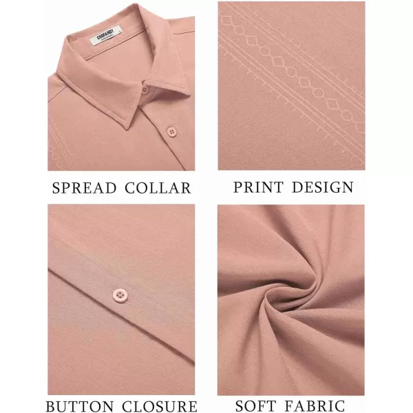 COOFANDY Men's Cuban Guayabera Shirt Short Sleeve Button Down Shirts Casual Summer Beach Shirts