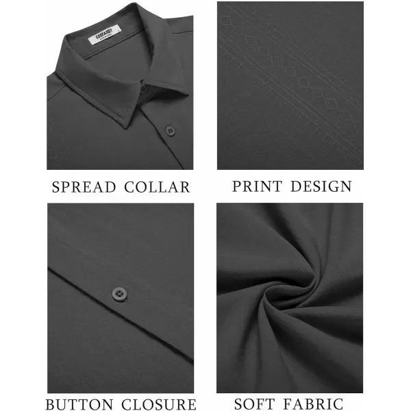 COOFANDY Men's Cuban Guayabera Shirt Short Sleeve Button Down Shirts Casual Summer Beach Shirts
