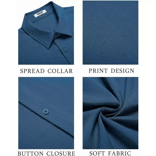 COOFANDY Men's Cuban Guayabera Shirt Short Sleeve Button Down Shirts Casual Summer Beach Shirts
