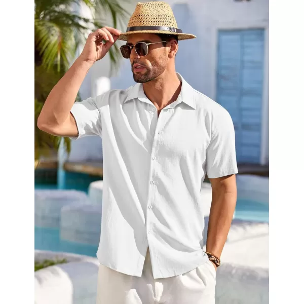 COOFANDY Men's Cuban Guayabera Shirt Short Sleeve Button Down Shirts Casual Summer Beach Shirts