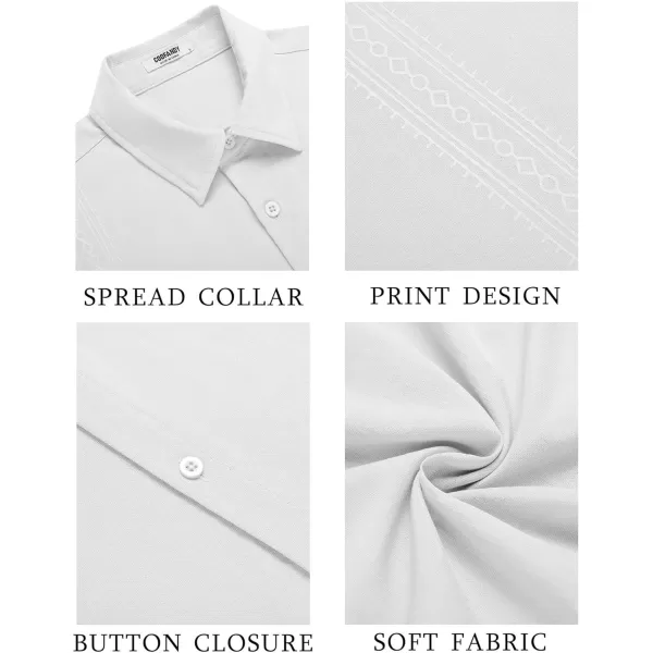 COOFANDY Men's Cuban Guayabera Shirt Short Sleeve Button Down Shirts Casual Summer Beach Shirts