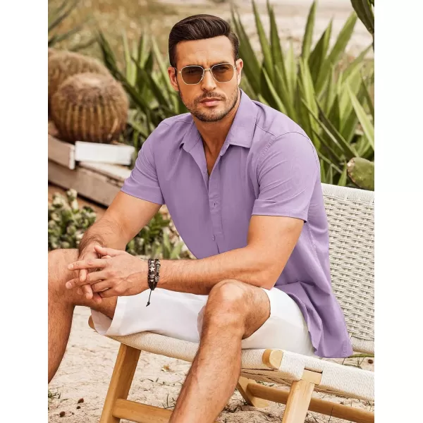 COOFANDY Men's Cuban Guayabera Shirt Short Sleeve Button Down Shirts Casual Summer Beach Shirts