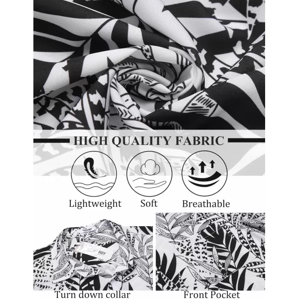 COOFANDY Mens Hawaiian Shirt Short Sleeve Button Down Shirts Tropical Summer Beach Shirts Casual Floral Aloha Shirts