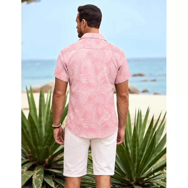 COOFANDY Mens Hawaiian Shirt Short Sleeve Button Down Shirts Tropical Summer Beach Shirts Casual Floral Aloha Shirts