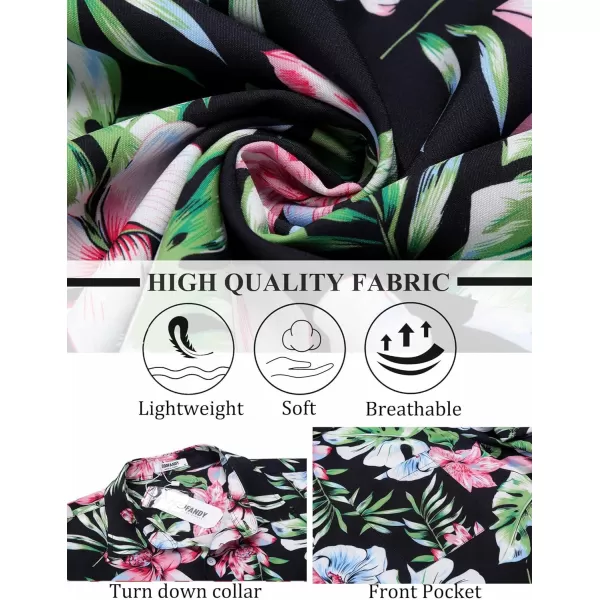 COOFANDY Mens Hawaiian Shirt Short Sleeve Button Down Shirts Tropical Summer Beach Shirts Casual Floral Aloha Shirts