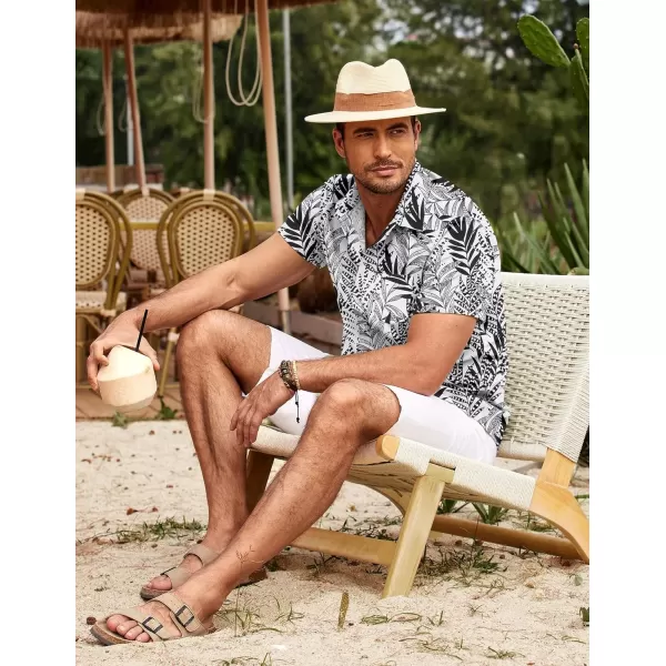 COOFANDY Mens Hawaiian Shirt Short Sleeve Button Down Shirts Tropical Summer Beach Shirts Casual Floral Aloha Shirts