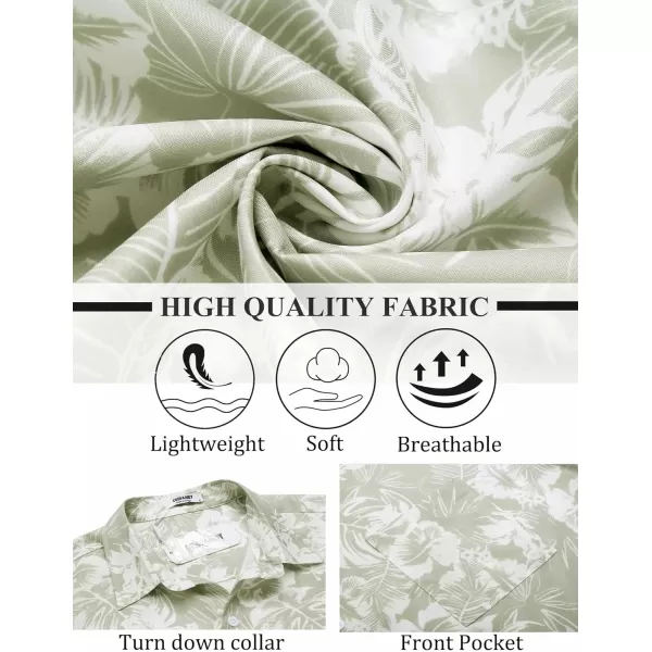 COOFANDY Mens Hawaiian Shirt Short Sleeve Button Down Shirts Tropical Summer Beach Shirts Casual Floral Aloha Shirts