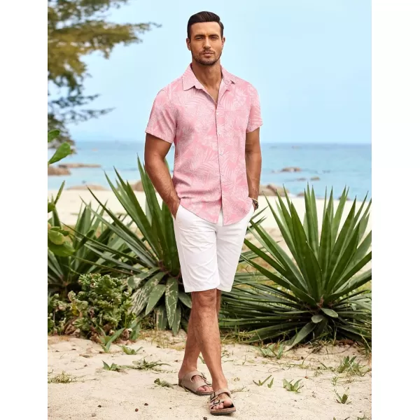 COOFANDY Mens Hawaiian Shirt Short Sleeve Button Down Shirts Tropical Summer Beach Shirts Casual Floral Aloha Shirts
