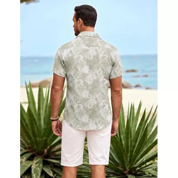 COOFANDY Mens Hawaiian Shirt Short Sleeve Button Down Shirts Tropical Summer Beach Shirts Casual Floral Aloha Shirts