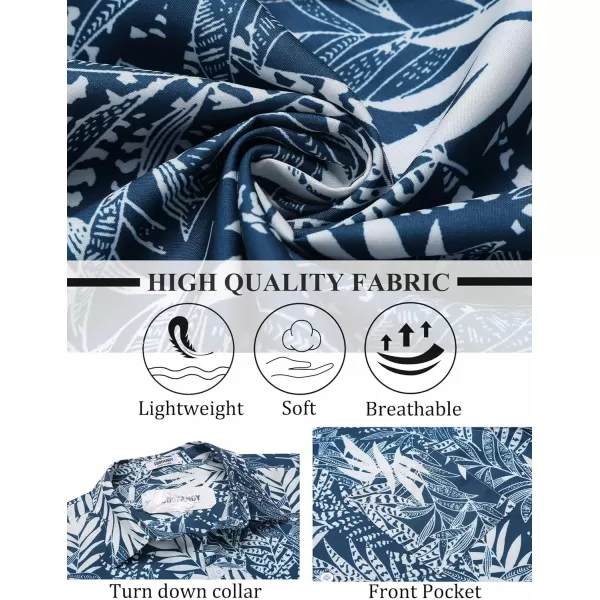 COOFANDY Mens Hawaiian Shirt Short Sleeve Button Down Shirts Tropical Summer Beach Shirts Casual Floral Aloha Shirts
