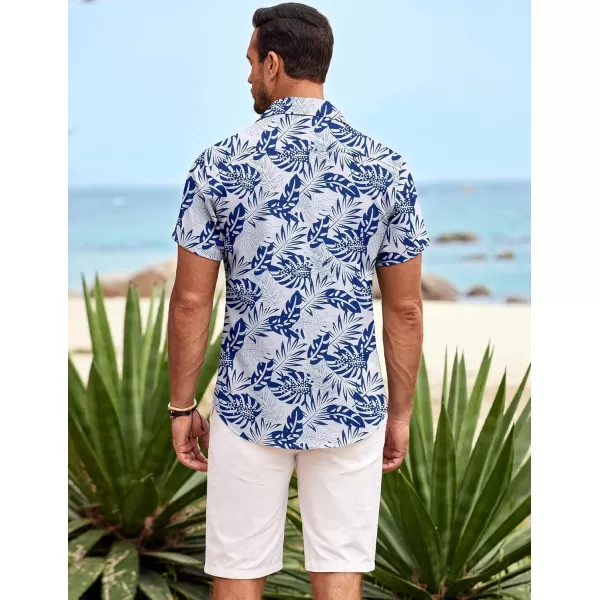 COOFANDY Mens Hawaiian Shirt Short Sleeve Button Down Shirts Tropical Summer Beach Shirts Casual Floral Aloha Shirts
