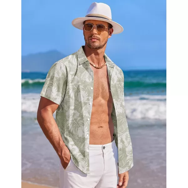 COOFANDY Mens Hawaiian Shirt Short Sleeve Button Down Shirts Tropical Summer Beach Shirts Casual Floral Aloha Shirts