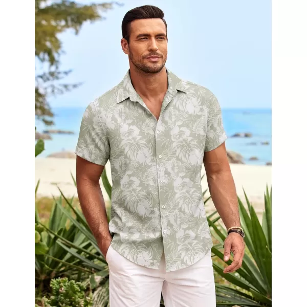 COOFANDY Mens Hawaiian Shirt Short Sleeve Button Down Shirts Tropical Summer Beach Shirts Casual Floral Aloha Shirts