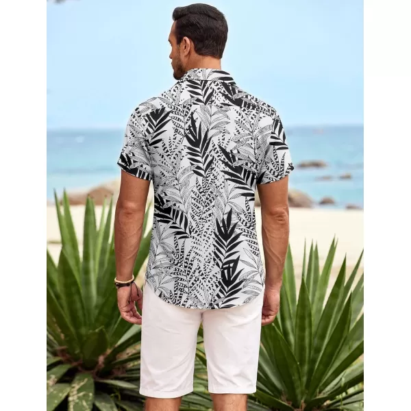 COOFANDY Mens Hawaiian Shirt Short Sleeve Button Down Shirts Tropical Summer Beach Shirts Casual Floral Aloha Shirts
