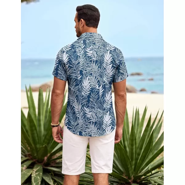 COOFANDY Mens Hawaiian Shirt Short Sleeve Button Down Shirts Tropical Summer Beach Shirts Casual Floral Aloha Shirts