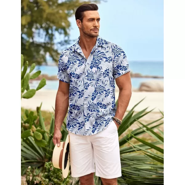 COOFANDY Mens Hawaiian Shirt Short Sleeve Button Down Shirts Tropical Summer Beach Shirts Casual Floral Aloha Shirts