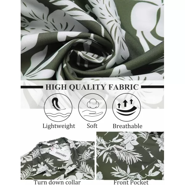 COOFANDY Mens Hawaiian Shirt Short Sleeve Button Down Shirts Tropical Summer Beach Shirts Casual Floral Aloha Shirts