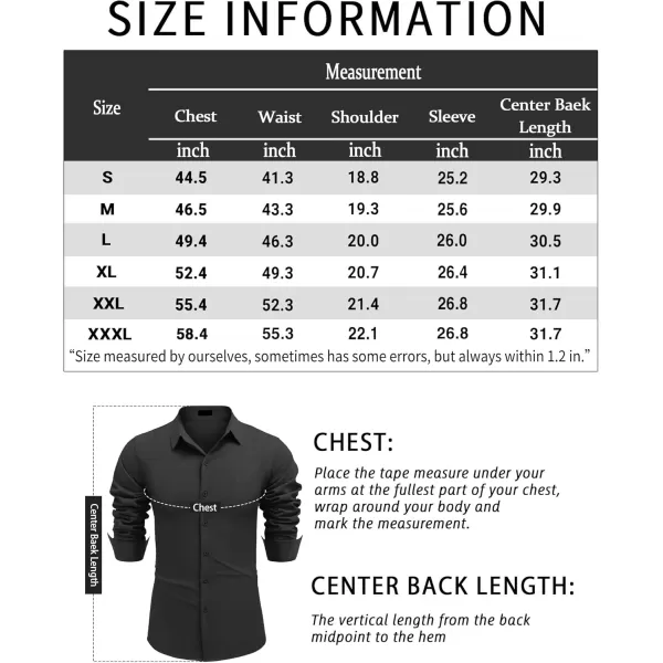 COOFANDY Men's Linen Long Sleeve Button Down Shirts Casual Business Dress Shirt
