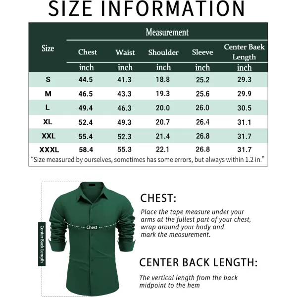 COOFANDY Men's Linen Long Sleeve Button Down Shirts Casual Business Dress Shirt