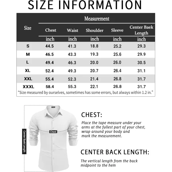 COOFANDY Men's Linen Long Sleeve Button Down Shirts Casual Business Dress Shirt