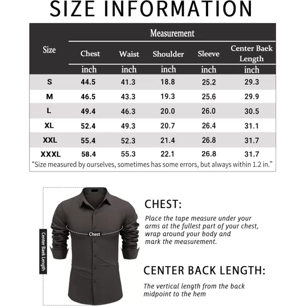 COOFANDY Men's Linen Long Sleeve Button Down Shirts Casual Business Dress Shirt