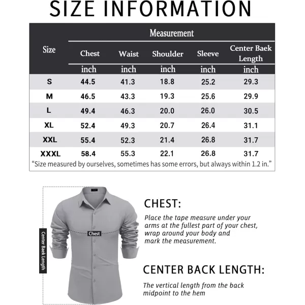 COOFANDY Men's Linen Long Sleeve Button Down Shirts Casual Business Dress Shirt