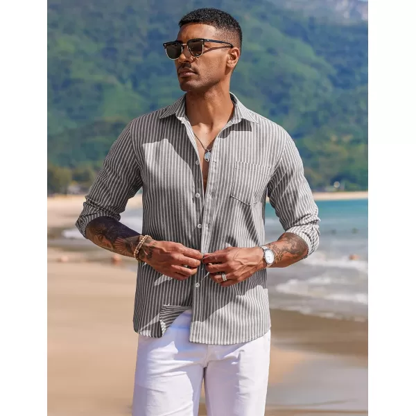 COOFANDY Men's Long Sleeve Button Down Shirt Casual Regular-Fit Oxford Dress Shirts